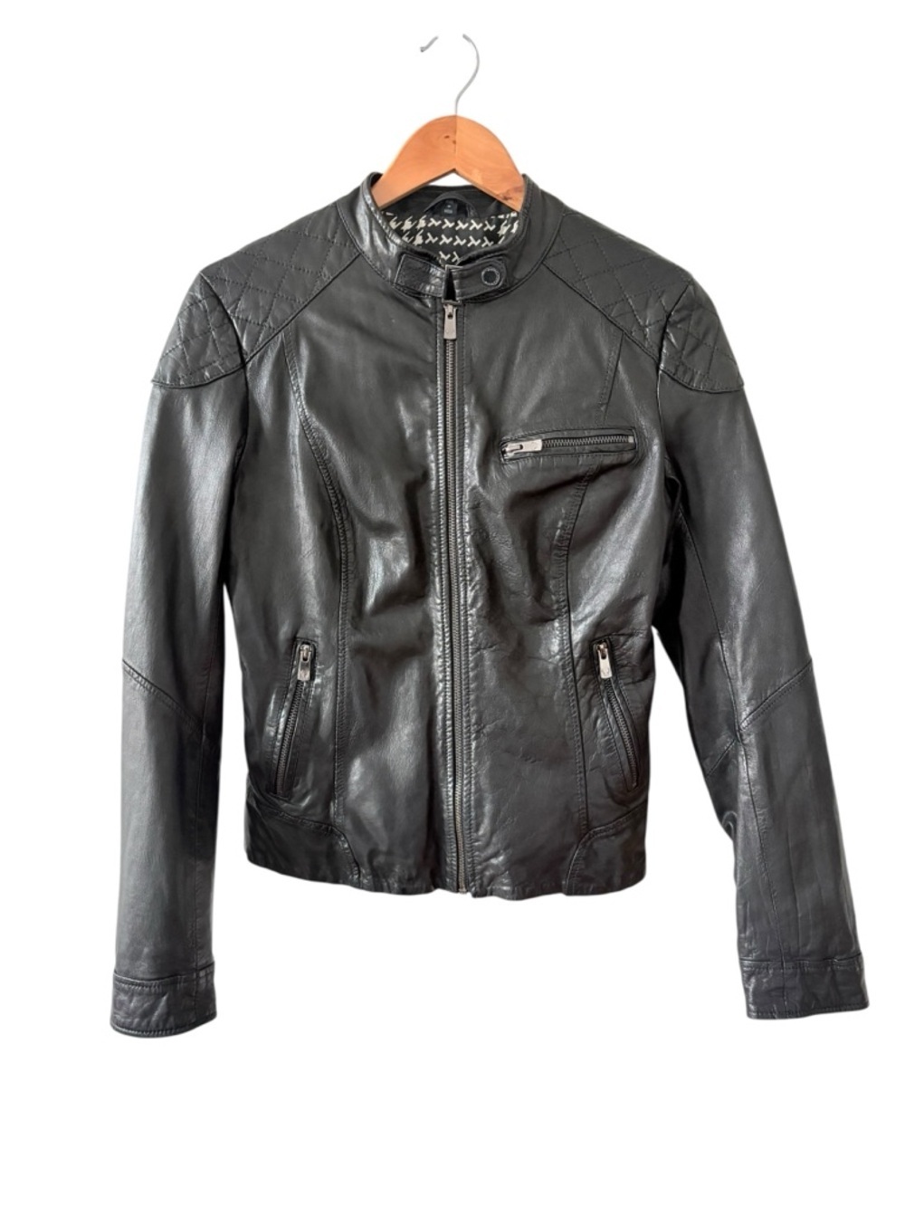 Bod & Christensen Black Leather Jacket
